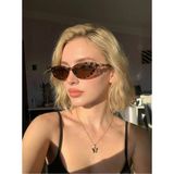Funeyes Sezen G Aksesuarlı Popüler Model Leopar Desenli Güneş Gözlüğü