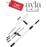 Funflex 2 Metre Profesyonel Pencere Temizleme Seti, Duş ve Cam Sileceği 25+35+45CM Çekçek+35 Peluş Takım - 1 Adet