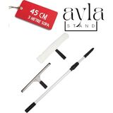 Funflex 3 Metre Profesyonel Pencere Temizleme Seti, Duş ve Cam Için Cam Sileceği 45CM Çekçek+45 Peluş Takım - 1 Adet