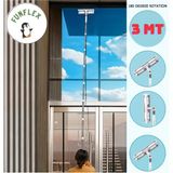 Funflex 3 Metre Teleskopik Cam Silme Aparatı Paspas ve Mop - 1 Adet