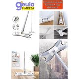 Funflex 360 Derece Dönebilen Kendinden Sıkmalı x Mop - Gri - Beyaz