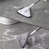 Funflex 4 Bezli Üçgen Mop Cam Parke Fayans Temizleme , Mikrofiber Teleskopik Sap - Gri - Beyaz