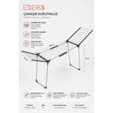 Funflex Alüminyum Metal Çamaşır Kurutmalık Katlanır Kurutma Askısı Gri 67X183 cm - 67 x 183 cm