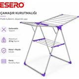 Funflex Katlanabilir Çamaşır Kurutmalığı 20 kg Kapasiteli Alüminyum Metal Kurutma Askısı - Mor