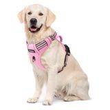 Funfox Köpek Koşum Takımı Çekme Yok Evcil Hayvan Koşum, Kolay Yürüyüş için Ayarlanabilir Köpek Yelek, Nefes Alabilir Oxford Malzeme, Kontrol için Metal Ön Klipsli Yansıtıcı Şeritler Büyük Irk Köpekler