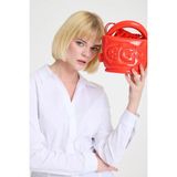 Fungoofun Çıkartılabilir Askılı Balon Tasarımlı Kadın Omuz Çantası F546 - 21*21*9 - Kırmızı
