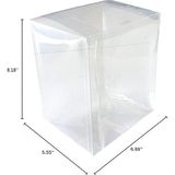 Funko 6 Inç Pop Vinil Figürler Kutusu Için Şeffaf Koruyucu Kılıf Plastik Teşhir Kılıfları (5 Paket) - Çok Renkli