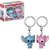 Funko Disney Pop Stitch ve Angel Sevgililer Günü Figür Anahtarlık 4+ Yaş Erkekler İçin Sevimli Hediye