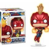 Funko Karanlık Pop Kaptan Marvel Glow Uçan Filmler Pop! Vinil Şekil # 433 Münhasır"