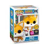 Funko Pop Games: Sonic- Tails With Chase (Flocked) Figür