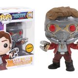 FUNKO Pop. Guardians of the GALAXY Vol 2: Star-Lord (Chase) – Stylized Marvel vinil Bobble-Head figure 198 New