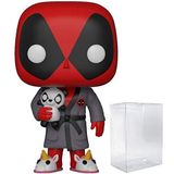 Funko POP Marvel: Deadpool Parody - Bedtime Deadpool in Robe Vinil Figür (Uyumlu Kutu Koruyucu Kılıf ile birlikte), Çok Renkli, 9,5 cm