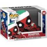 Funko Pop! Marvel: Holiday, Deadpool Vinil Koleksiyon Figürü, 9,5 cm, Resmi Ürün