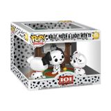 Funko Pop! Moments: Disney - 101 Dalmaçyalı - Rolly, Patch & Lucky with TV - Koleksiyon Vinil Figür - Hediye Fikri - Resmi Ürün - Çocuklar ve Yetişkinler için Oyuncaklar - Disney Hayranları