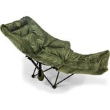 Funky Chairs Stella 4 Kademeli Ayarlanabilen, Ayak Uzatmalı, 500 gr Elyaf Dolgulu, Bardaklıklı, Eşya Cepli, Taşıma Çantalı, Yatabilen Portatif Şezlong Tipi Plaj Kamp Bahçe Sandalyesi - Haki