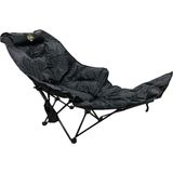 Funky Chairs Stella 4 Kademeli Ayarlanabilen, Ayak Uzatmalı, 500 gr Elyaf Dolgulu, Bardaklıklı, Eşya Cepli, Taşıma Çantalı, Yatabilen Portatif Şezlong Tipi Plaj Kamp Bahçe Sandalyesi -Siyah
