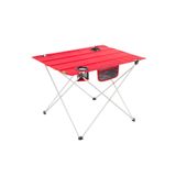 Funky Chairs Ultralight, Xl Boy, 2 Bardak Gözlü, Alüminyum, Katlanır Kamp Ve Piknik Masası (73X54X51) - Kırmızı