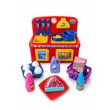 FunkyCraft Oyuncak Mutfak Seti Büyük Boy Tezgahlı Mutfak Oyun Seti Sepetli Pasta Tencere Tava Aksesuar Seti