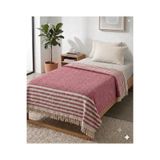Funndy Örgü Desenli Saçaklı Tek Kişilik Milano Pike 170 x 220 cm - Pembe