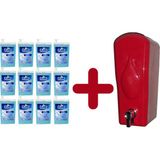Funny 12 Adet/ 1 L Köpük Sabun Kartuşu + Dispenser - Kırmızı