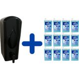 Funny 12 Adet/ 1 L Köpük Sabun Kartuşu + Dispenser - Siyah