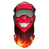 Funny Balaklava, Su İtici özellikli(DWR) Baskılı Snowboard, Kayak, Motosiklet, Bisiklet Kar Maskesi (MASFB012, Tek Beden)