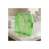 Funny Design SEYAHAT SETİ 100 ML KAPASİTELİ 3 ŞEFFAF ŞİŞE-NEON YEŞİL RENKLİ MAKYAJ ÇANTASI