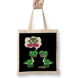 Funny Dude Did You Eat The Last Unicorn Dinosaur Bez Çanta Uzun Saplı - Açık Bej - 40 X 40