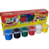 Funny Kids Akrilik Boya 6 Renk x 25 ml Sağlığa Zararsız Özellikte Canlı Renkler