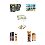 Funny Kids Multimix Akrilik Boya 12 Renk X 20 Ml-Kil Başlangıç Setizemin Fırça Karma Set 8 Okul Seti