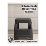 Funny Life 2 Basamaklı Strong Tabure - Dayanıklı Plastik Çok Amaçlı Merdiven Tabure