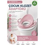 Funny Life 2 Kollu Çocuk Klozet Adaptörü Kaymaz Ergonomik Bebek Tuvalet Eğitimi Oturağı - Pembe