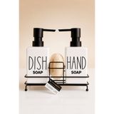 Funny Life 2'li Beyaz Seramik 500 ml Metal Stantlı Fenomen Süngerli Sıvı Sabunluk Banyo Mutfak