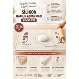 Funny Life 40x60 Silikon Hamur Açma Matı Kaymaz Yapışmaz Ölçülü Profesyonel Mutfak Altlığı