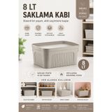 Funny Life 8 LT Kapaklı Saklama Kutusu Düzenleyici Kutu Çok Amaçlı Dolap İçi Organizer BPA Free