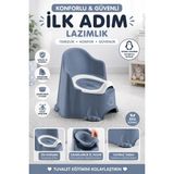 Funny Life Comfort Ilk Adım Çocuk Lazımlık Çıkarılabilir Hazneli Kaymaz Tabanlı Ergonomik Klozet Eğitimi - Mavi