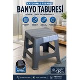 Funny Life Kaydırmaz Banyo Taburesi Plastik Duş Oturağı Sağlam Kaymaz Çok Amaçlı Ayaklı Tabure