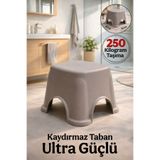 Funny Life Kaymaz Ekstra Güçlü Lüx Çok Amaçlı Beyaz Banyo Taburesi