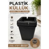 Funny Life Kokusuz Kare Sert Plastik Ev Bahçe Oto Araba Küllük 1 Adet