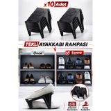 Funny Life Tekli Ayakkabı Rampası - Dolap Düzenleyici Kokusuz Organizer - 10 Adet
