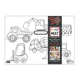 Funny Mat İş Makineleri 33.5x48 cm Boyanabilir Aktivite Örtüsü