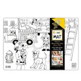 Funny Mat İtfaiyeler 33.5x48 cm Boyanabilir Aktivite Örtüsü