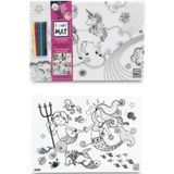 Funny Mat Unicorn ve Deniz Kızı İkili Set - 6'lı Kalem Hediyeli / Akademi Çocuk / 8681379341103