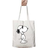 Funny Snoopy Iki Taraf Kalıcı Yıkanabilir Okul Plaj Omuz Bez Çanta