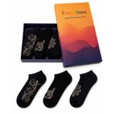 FUNNYSOX 3'lü KadınHediye Kutulu Yazlık Premium Çiçek Etnik Baskılı Rahat Konforlu Çorap Seti