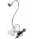 Funshop USB Klipsli Uv LED Tırnak Kurutucu 3W Esnek Masa Lambası Jel ve Kalıcı Oje Kurutma Cihazı - Beyaz