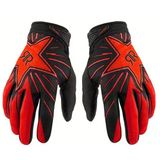 Funtimes Bisiklet Mtb Freeride Outdoor Örme Kumaş Sürüş Eldiveni Uzun Parmak Eldiven Kırmızı Renk L Beden
