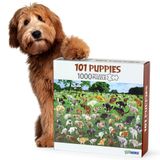 Funwares 1000 Parça Yapboz, 101 Kaka Yavrusu, Köpekler Kaka Yapbozu, Mükemmel Beyaz Fil Şaka Hediyesi, Komik Tatil Noel