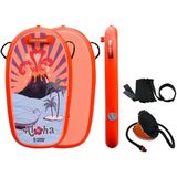 Funwater Bodyboard Aloha Plaj Çocuk Sörf Tahtası-Ultra Hafif Vücut Tahtası 110X51X10 cm - Turuncu