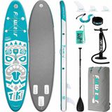 Funwater Tiki Mavi Şişme Sup Board/stand Up Paddle Board Pati Dostu Yüzey (320X83X15 Cm)
